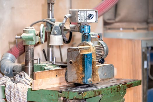 machine for wood treatment in carpentry. High quality photo