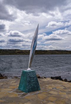 Port Stanley, Falkland Islands - 31 January 2023: British Antarctic monument trust memorial for those who lost lives