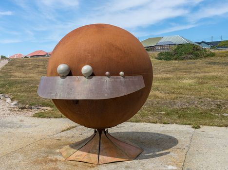 Port Stanley, Falkland Islands - 31 January 2023: Sculpture of the Solar system by Rob Yssel