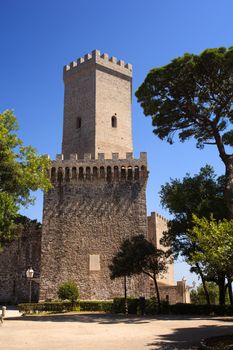 View of the Norman castle called Torri del Balio, Erice