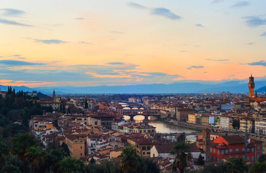 View of Florence, famous city in Tuscany, Italy