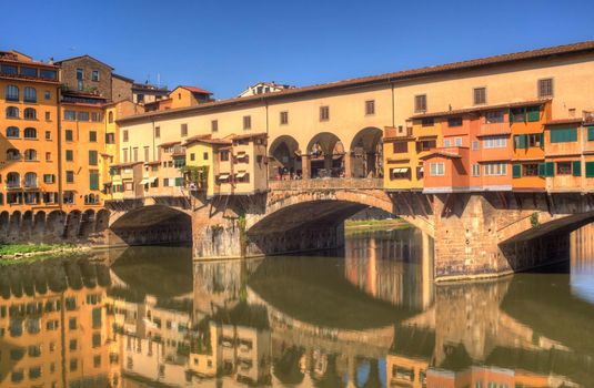 FLORENCE, ITALY - JULY, 12: View of Ponte Vecchio on July 12, 2016