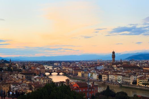 View of Florence, famous city in Tuscany, Italy