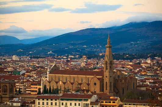 View of the Basilica of St Lawrence in Florence, Tuscany. Italy