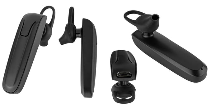 bluetooth headset, accessory for the phone, on a white background