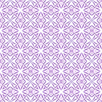 Hand painted tiled watercolor border. Purple cute boho chic summer design. Textile ready creative print, swimwear fabric, wallpaper, wrapping. Tiled watercolor background.