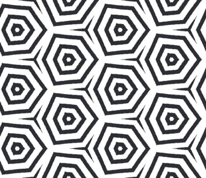 Mosaic seamless pattern. Black symmetrical kaleidoscope background. Textile ready likable print, swimwear fabric, wallpaper, wrapping. Retro mosaic seamless design.