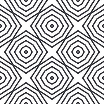 Mosaic seamless pattern. Black symmetrical kaleidoscope background. Retro mosaic seamless design. Textile ready stylish print, swimwear fabric, wallpaper, wrapping.