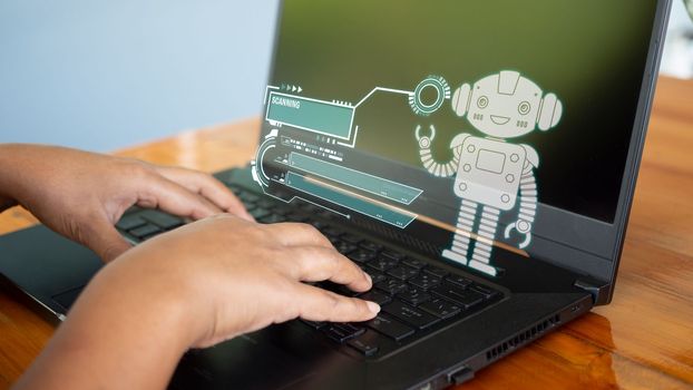 People are working and bringing AI to help them work on computers.