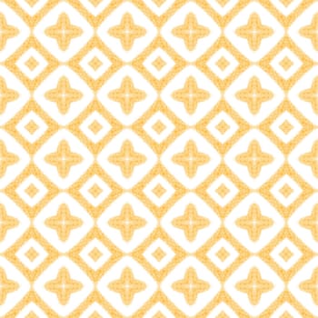 Textured stripes pattern. Yellow symmetrical kaleidoscope background. Trendy textured stripes design. Textile ready comely print, swimwear fabric, wallpaper, wrapping.