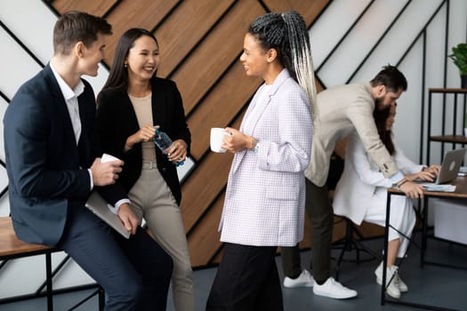 communication of adult employees in the office in an informal setting.