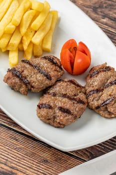 Turkish meatball traditional kofte. Spicy meatballs Kebab or Kebap