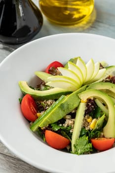 Quinoa and avocado salad. Detox diet or just a healthy meal concept