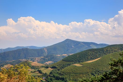 View of Galicia landscape along the way of St. James