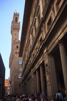 FLORENCE, ITALY - JULY, 12: The Uffizi Gallery on July 12, 2016