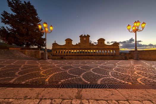 View of Granfonte, famous baroque fountain called "Abbrivatura or 24 cannola"