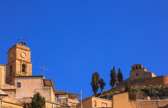 View of the Santa Croce church in Leonforte, Sicily