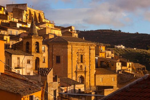 View of the Santo Stefano church in Leonforte