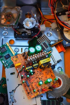 Close up of circuit board of the computer