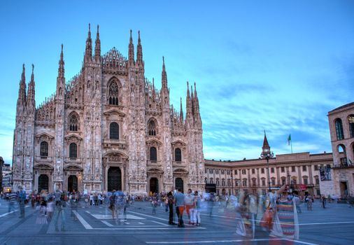 View of Piazza del Duomo in Milan, Italy