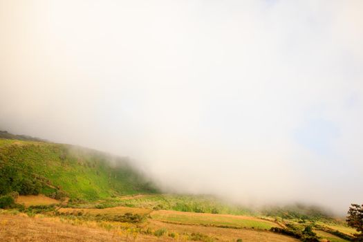 View of Galicia landscape along the way of St. James