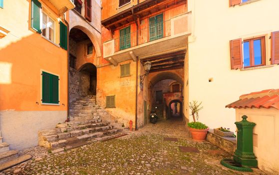 View of medieval town in Italy