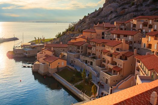 View of vacation house in Porto piccolo, Sistiana. Italy