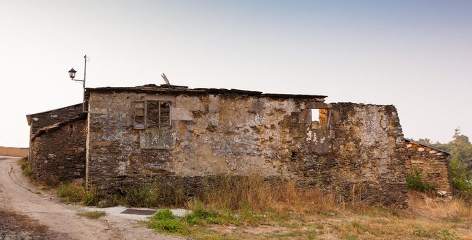 Old rural house building with stone, Spain