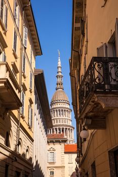 View of the famous Cupola of the San Gaudenzio Basilica in Novara, Italy.