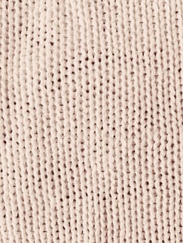 Beige Woven Fabrics. Winter Wool Sweater. Handmade Soft Background. Texture Knitted Fabric. Nordic Fiber Garment. Vintage Cotton Thread. Organic Knitwear Decor. Jacquard Knitting.