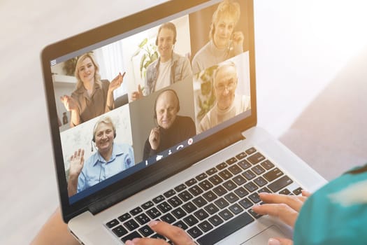 video chat from a laptop.