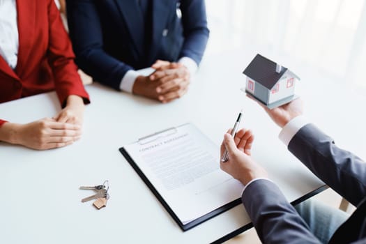 Real estate firms to buy homes and land are handing over keys and homes to couples after agreeing to sell the house and enter into a loan agreement