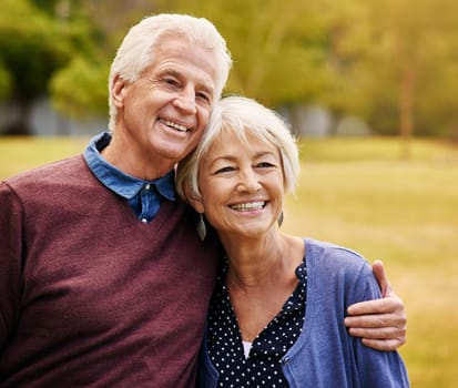 Be each others reason to smile. a happy senior couple spending time together at the park