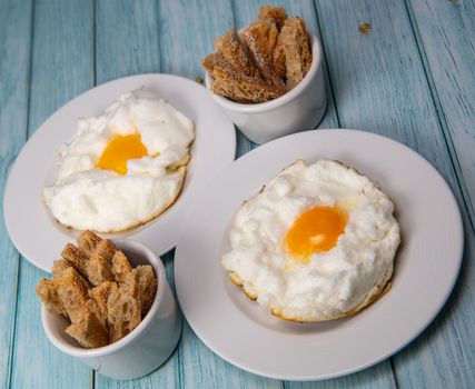 Recipe for Cloudy Eggs, Icloud Egg. High quality photo