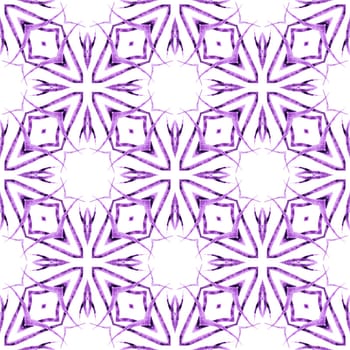 Green geometric chevron watercolor border. Purple alluring boho chic summer design. Textile ready creative print, swimwear fabric, wallpaper, wrapping. Chevron watercolor pattern.