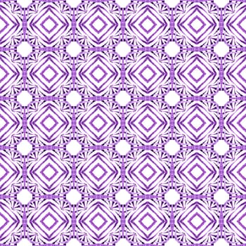 Tropical seamless pattern. Purple authentic boho chic summer design. Hand drawn tropical seamless border. Textile ready emotional print, swimwear fabric, wallpaper, wrapping.