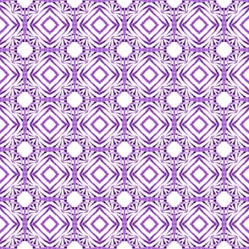 Tropical seamless pattern. Purple authentic boho chic summer design. Hand drawn tropical seamless border. Textile ready emotional print, swimwear fabric, wallpaper, wrapping.