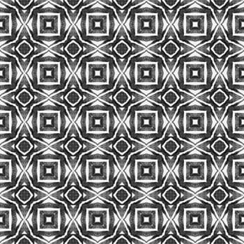 Chevron watercolor pattern. Black and white exquisite boho chic summer design. Textile ready bewitching print, swimwear fabric, wallpaper, wrapping. Green geometric chevron watercolor border.