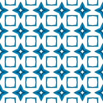 Chevron watercolor pattern. Blue original boho chic summer design. Textile ready radiant print, swimwear fabric, wallpaper, wrapping. Green geometric chevron watercolor border.