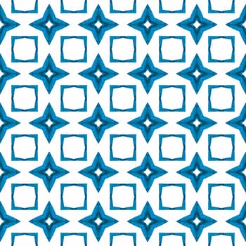 Chevron watercolor pattern. Blue original boho chic summer design. Textile ready radiant print, swimwear fabric, wallpaper, wrapping. Green geometric chevron watercolor border.
