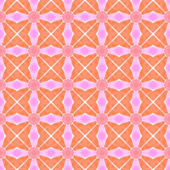 Textile ready divine print, swimwear fabric, wallpaper, wrapping. Orange shapely boho chic summer design. Exotic seamless pattern. Summer exotic seamless border.