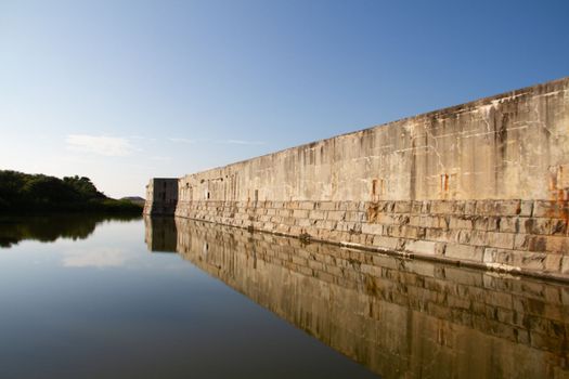 Fort Zachary Taylor moat at the National Historic State Park, Key West, Florida, United States