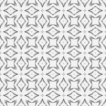 Medallion seamless pattern. Black and white artistic boho chic summer design. Watercolor medallion seamless border. Textile ready popular print, swimwear fabric, wallpaper, wrapping.