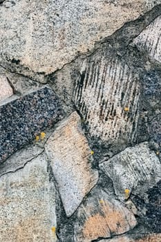 Wall of fragments of marble close up, abstract background