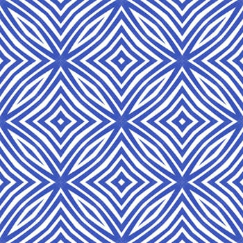 Arabesque hand drawn pattern. Indigo symmetrical kaleidoscope background. Oriental arabesque hand drawn design. Textile ready fabulous print, swimwear fabric, wallpaper, wrapping.