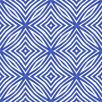 Arabesque hand drawn pattern. Indigo symmetrical kaleidoscope background. Oriental arabesque hand drawn design. Textile ready fabulous print, swimwear fabric, wallpaper, wrapping.