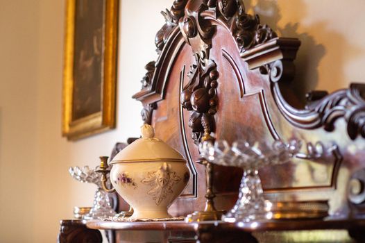 October 12, 2018.Interior inside the Villa Graziani near the town of Vada in the Tuscan region.Tuscany.Italy.