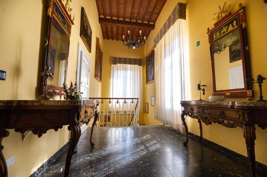 October 12, 2018.Interior inside the Villa Graziani near the town of Vada in the Tuscan region.Tuscany.Italy.