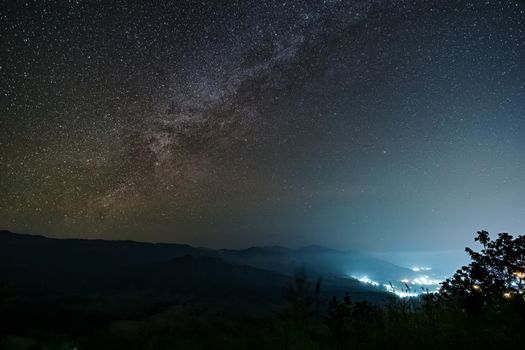 Milky Way, night sky Mon Muen Mak, Chiang Mai, Thailand