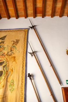 October 12, 2018.Interior inside the Villa Graziani near the town of Vada in the Tuscan region.Tuscany.Italy.